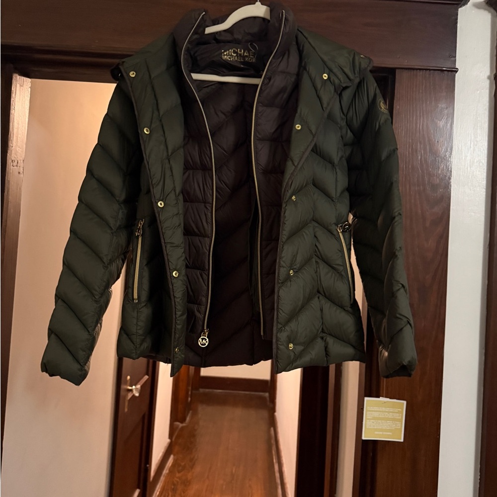Michael Kors Military/Bark Down Jacket